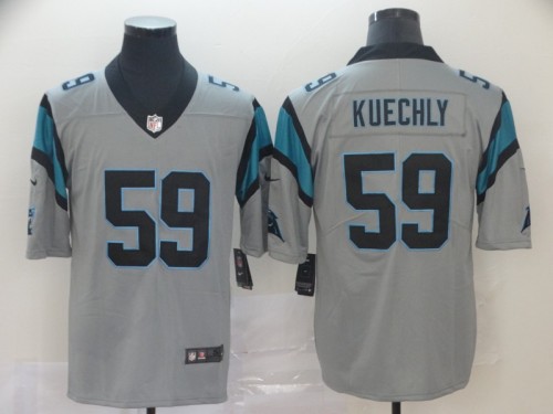 Carolina Panthers 59 Luke Kuechly Silver Inverted Legend Limited Jersey