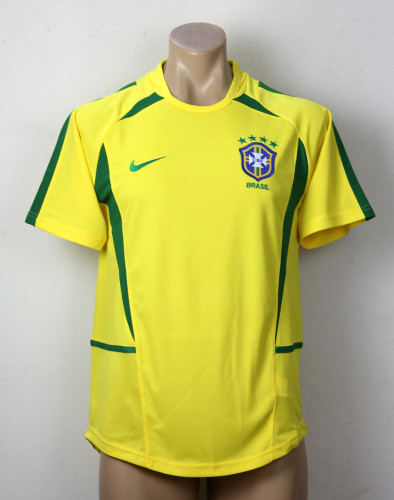 Retro Jersey Brazil Home Yellow 2002 Commemorative Edition Soccer Jersey Brasil Camisetas de Futbol