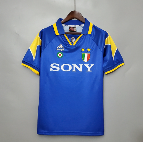 Retro Jersey 1995-1997 Juventus Away Blue Soccer Jersey Vintage Football Shirt