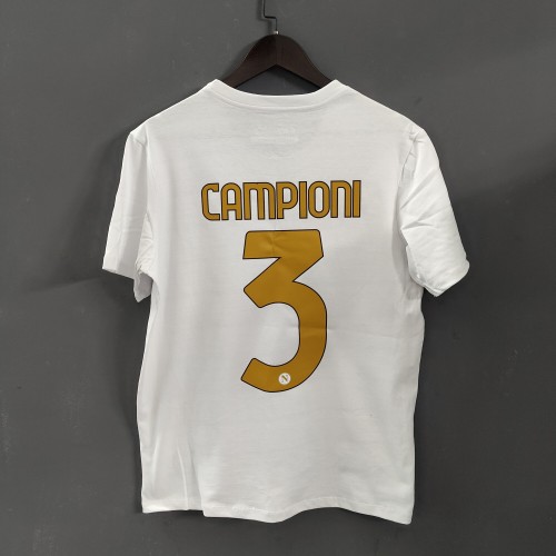 Fans Version 2023-2024 Napoli White Champion Soccer Jersey