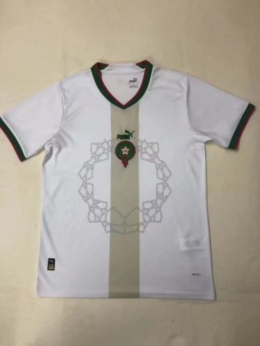 Fans Version 2022 World Cup Morocco Away White Soccer Jersey