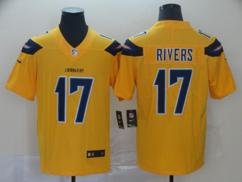 Los Angeles Chargers 17 Philip Rivers Gold Inverted Legend Limited Jersey