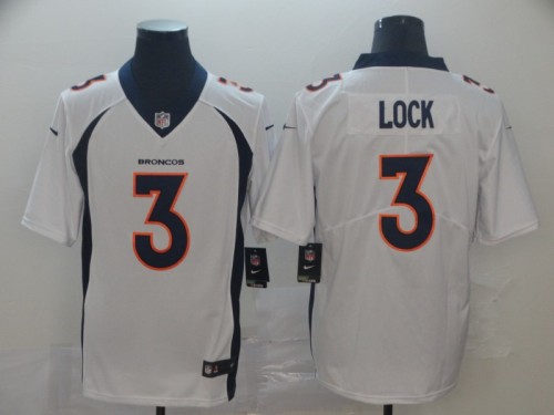Denver Broncos 3 Drew Lock White Vapor Untouchable Limited Jersey