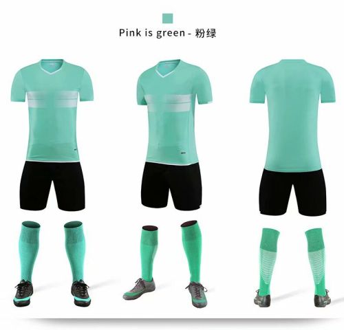 XBJKJW8823 Pink is Green Tracking Suit  Adult Uniform Soccer Jersey Shorts