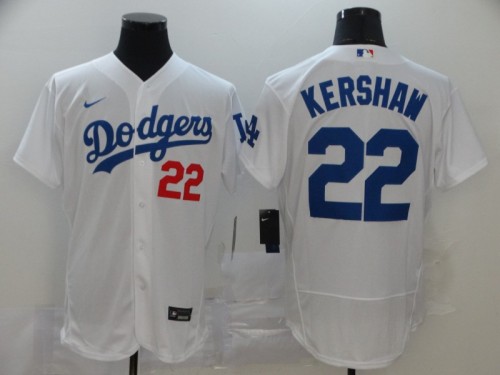 Los Angeles Dodgers 22 KERSHAW White 2020 Flexbase Jersey