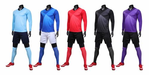 004 Long Sleeve DIY Custom Blank Uniforms Soccer Jersey Shorts