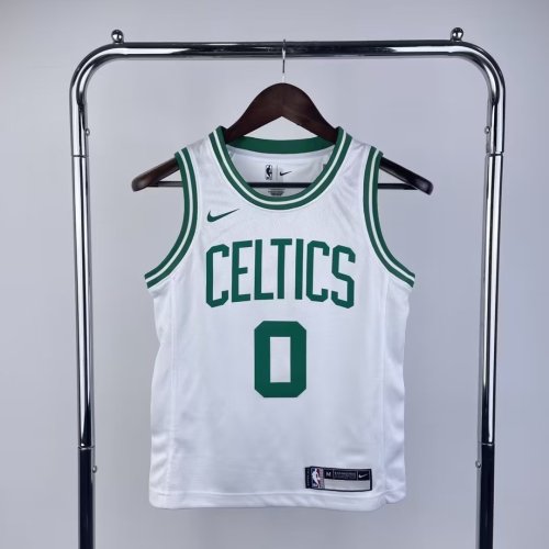 Youth Kids Basketball Shirt Boston Celtics 0 TATUM White NBA Jersey