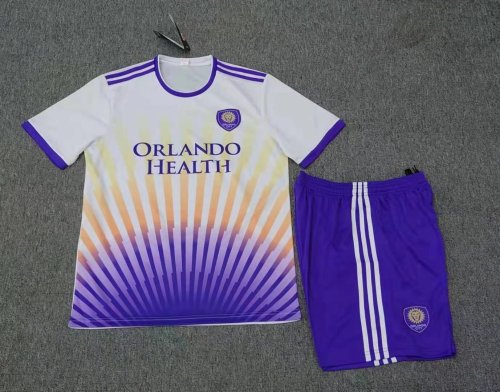 Adult Uniform 2022-2023 Orlando City Home Soccer Jersey Shorts