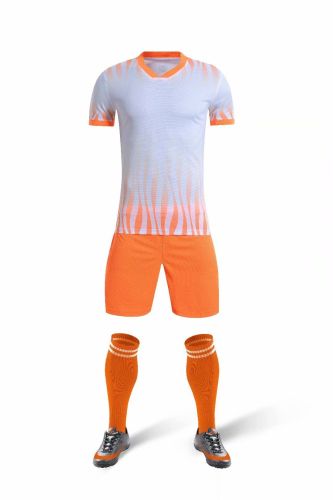 YL9202 White Blank Soccer Training Suit Adult Uniform Youth Kids Set Jersey and Shorts