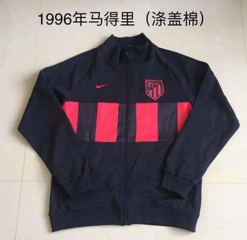 Retro Jacket 1996 Atletico Madrid Black Soccer Jacket