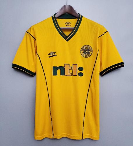 Retro Jersey 2001-2003 Celtic Away Yellow Soccer Jersey