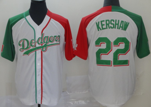 2019 Los Angeles Dodgers # 22 KERSHAW White MLB Jersey