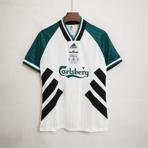 Retro Jersey 1993-1995 Liverpool Away White Soccer Jersey Vintage Football Shirt