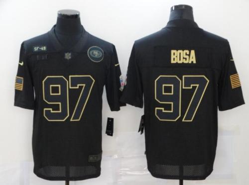 49ers 97 Nick Bosa Black 2020 Salute To Service Limited Jersey