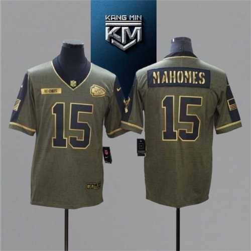 2021 Chiefs 15 MAHOMES NFL Jersey S-XXL Tribute Gold Edition