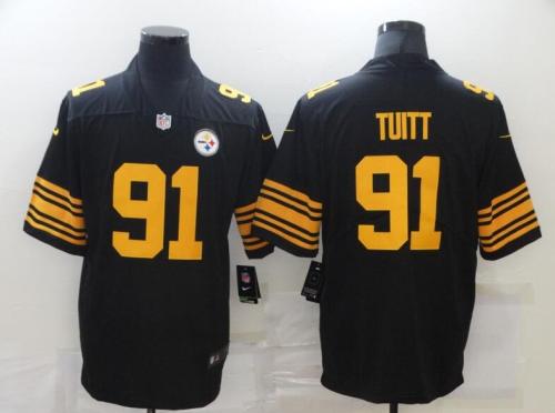 Steelers 91 Stephon Tuitt Black Vapor Untouchable Limited Jersey