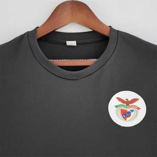 Retro Jersey 1973-1974 SL Benfica Away Black Soccer Jersey Vintage Football Shirt