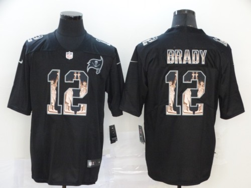 Tampa Bay Buccaneers 12 TOM BRADY 2020 Black Statue of Liberty Limited Jersey
