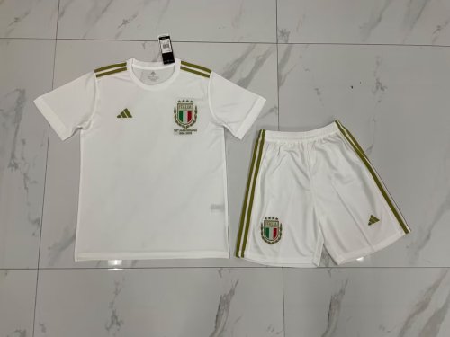 Adult Uniform 2023 Italy 125th Anniversary White Soccer Jersey Shorts