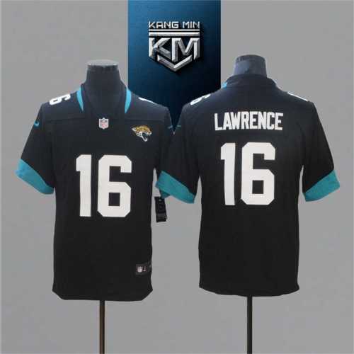 2021 Jaguars 16 LAWRENCE Dark Blue NFL Jersey S-XXL White Font