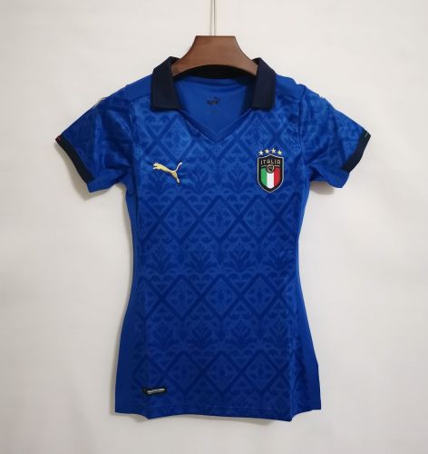 Women Retro Jersey 2021 Italy Home Soccer Jersey Vintage Girl Football Shirt