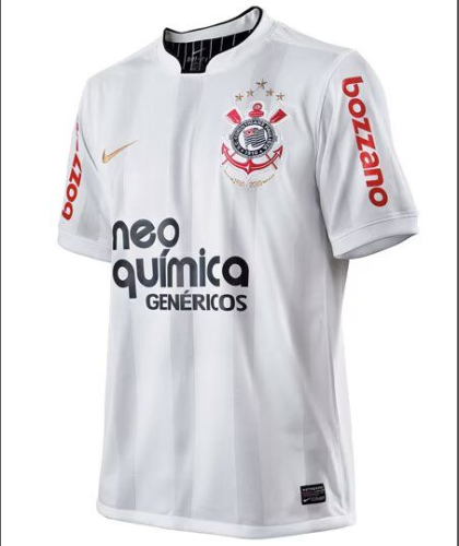 Retro Camisetas de Futbol 2010-2011 Corinthians Home Vintage Soccer Jersey