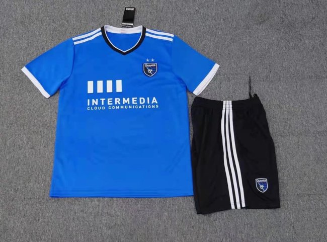 Adult Uniform 2022-2023 San Jose Earthquakes Home Soccer Jersey Shorts
