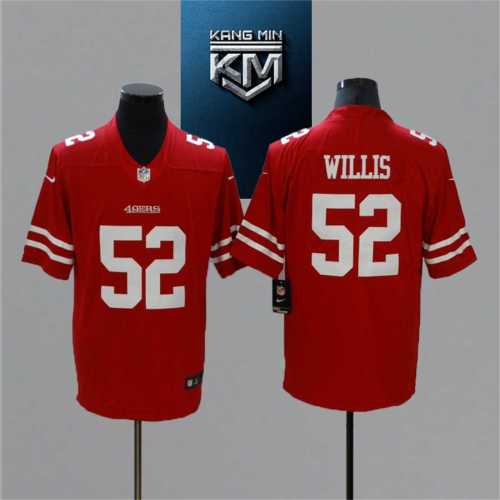 2021 49ers 52 WILLIS RED NFL Jersey S-XXL WHITE Font