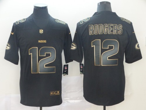 Green Bay Packers 12 Aaron Rodgers Black Gold Vapor Untouchable Limited Jersey