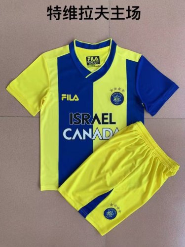 Adult Uniform 2022-2023 Maccabi Tel Aviv Home Soccer Jersey Shorts