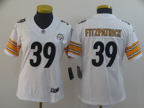 Women Pittsburgh Steelers 39 Minkah Fitzpatrick White Vapor Untouchable Limited Jersey