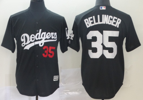 2019 Los Angeles Dodgers # 35 BELLINGER Black MLB Jersey