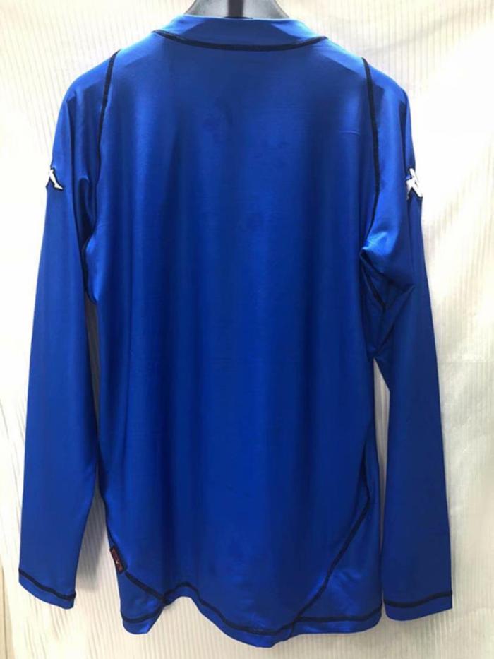 Retro Jersey Brescia 2003-2004 Blue Long Sleeve Soccer Jersey
