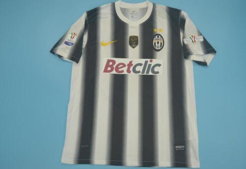 with Serie A+Front Patch Retro Jersey 2011-2012 Juventus Home Soccer Jersey