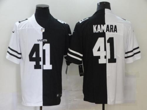 Saints 41 Alvin Kamara Black And White Split Vapor Untouchable Limited Jersey