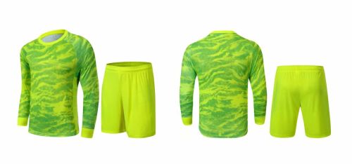 LK-S070119 Plate Suit  Green Long Sleeves Jersey and Jersey  Short