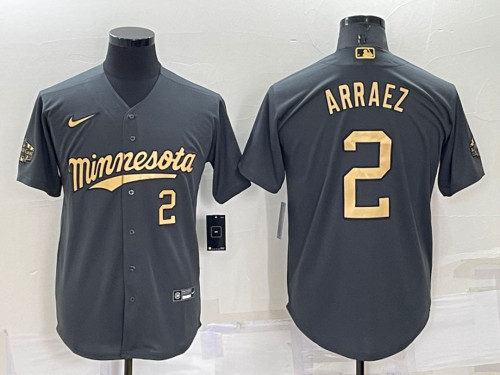 Twins 2 Luis Arraez Charcoal 2022 MLB All-Star Cool Base Jersey