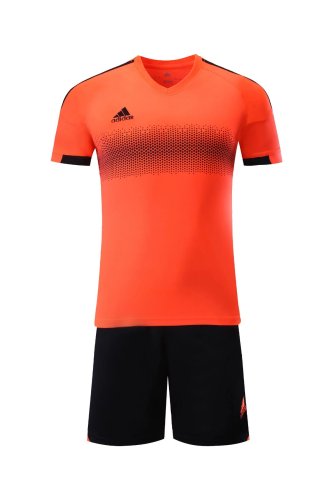 #811 Orange Soccer Training Uniform Blank Jersey and Shorts