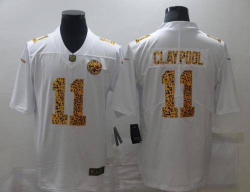 Pittsburgh Steelers 11 CLAYPOOL White Leopard Vapor Untouchable Limited Jersey