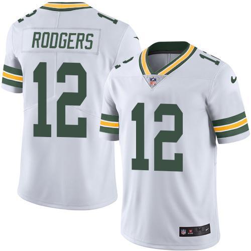 Green Bay Packers #12 RODGERS White NFL Legend Jersey