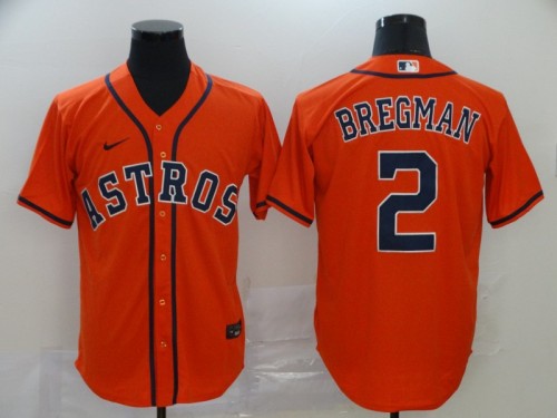 Houston Astros 2 BREGMAN Orange 2020 Cool Base Jersey