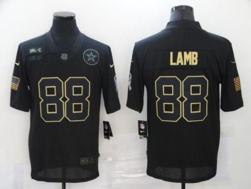 Cowboys 88 Ceedee Lamb Black 2020 Salute To Service Limited Jersey