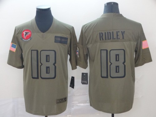 Atlanta Falcons #18 RIDLEY 2019 Olive Salute To Service Limited Jersey