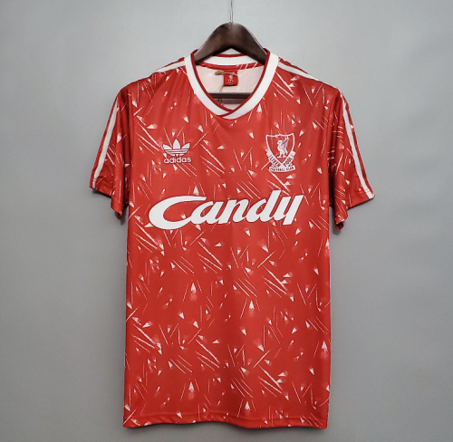 Retro Jersey 1989-1991 Liverpool Home Red Soccer Jersey