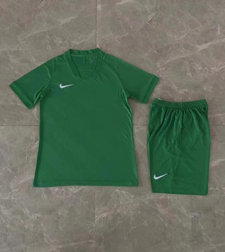 NK002 Green Soccer Training Uniform DIY Customs Blank Jersey Shorts
