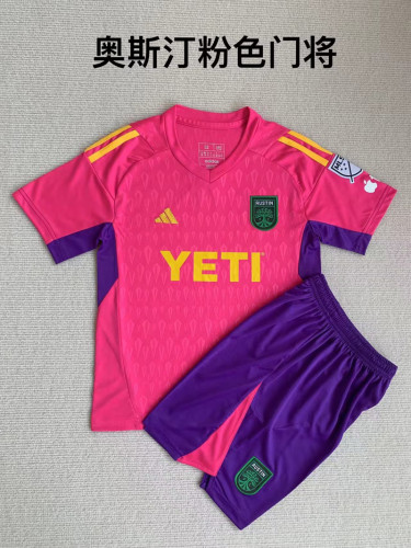 Youth Uniform Kids Kit 2023-2024 Austin Goalkeeper Soccer Jersey Shorts