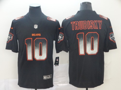 Chicago Bears #10 TRUBISKY Black/Red NFL Jersey