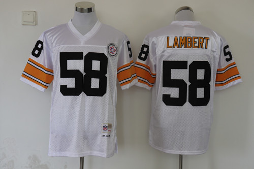 Retro Jersey Pittsburgh Steelers 58 LAMBERT White NFL Jersey