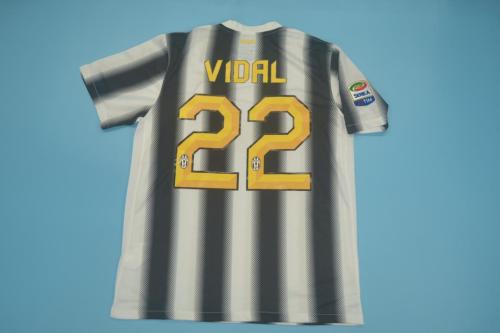 with Serie A Patch Retro Jersey 2011-2012 Juventus VIDAL 22 Home Soccer Jersey