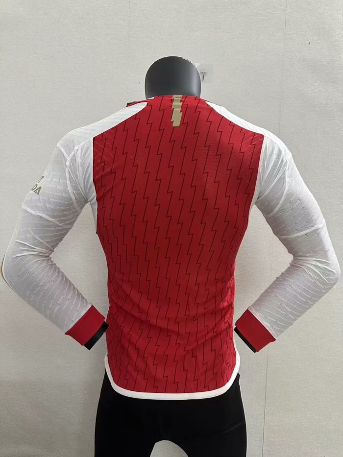Player Version Long Sleeve 2023-2024 Arsenal Home Soccer Jersey